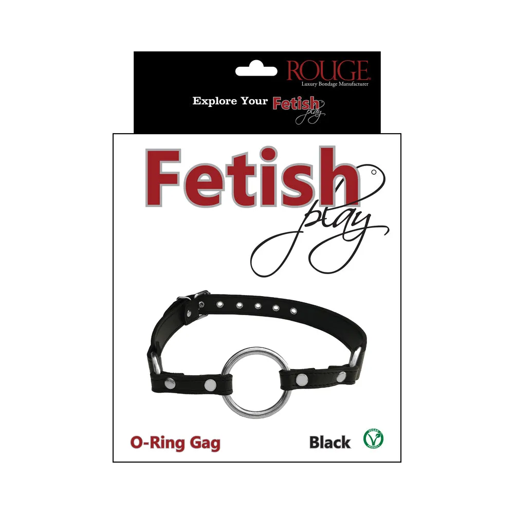Rouge Fetish Play Vegan O-Ring Gag Black
