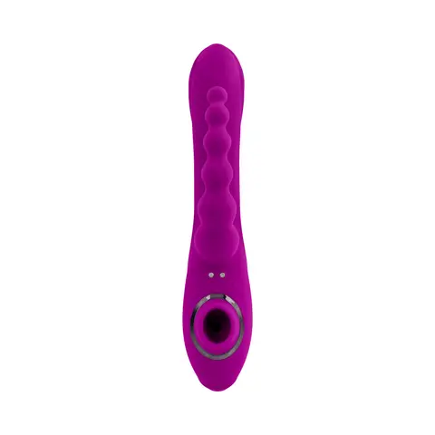 Evolved Fourgasm Rechargeable Triple Stim Vibe with Suction Silicone Purple