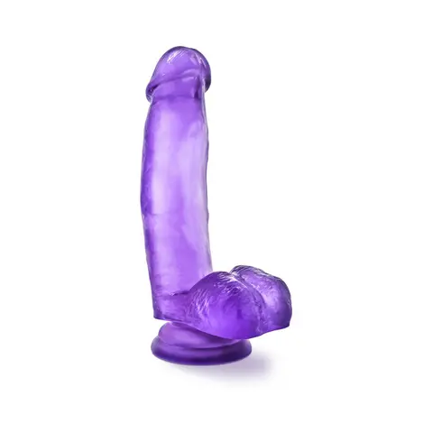 B Yours Sweet 'n Hard 1 Realistic 7 in. Dildo with Balls in Purple
