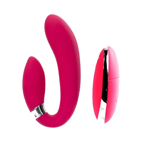 VeDO Jeni C-Shaped Dual Motor Vibe with Remote in Pink