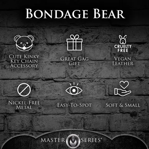 Master Series Gagged Teddy Bear Keychain