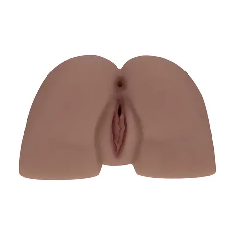 Xkin Bodyforms Kaya Bloom Dual Entry Vibrating Masturbator Brown