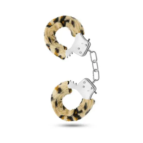 Temptasia Adjustable Faux Fur Cuffs in Leopard