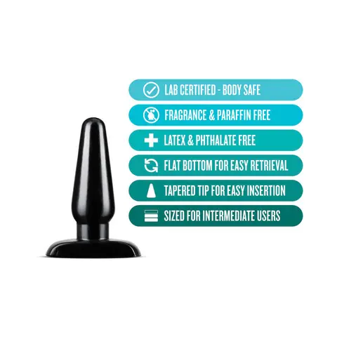 Anal Adventures Basic Anal Plug Medium Black