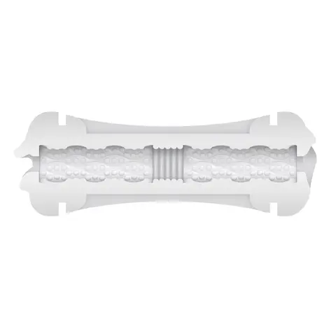 Zero Tolerance Double Dip Dual-Ended Realistic Stroker with Movie Download White