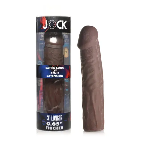 Jock Extra Long Penis Extension Sleeve 3 in. in Dark