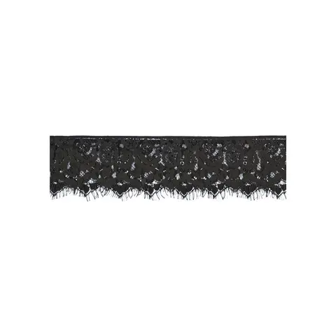 Ouch! Black & White Lace Mask With Elastic Straps Blindfold Black