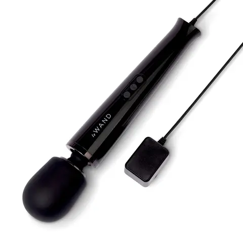 Le Wand Plug-In Vibrating Massager in Black