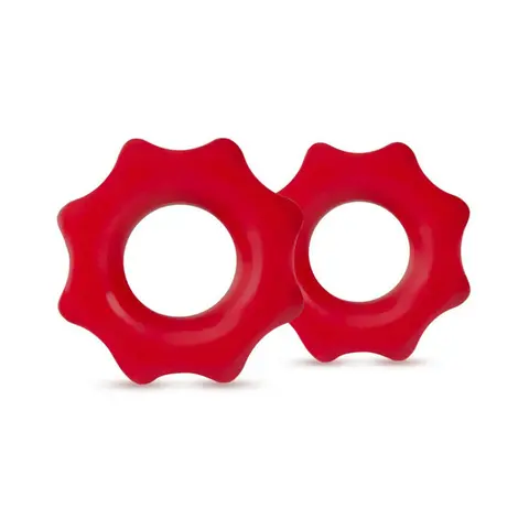 Stay Hard Nutz Cockring 2-Pack in Red