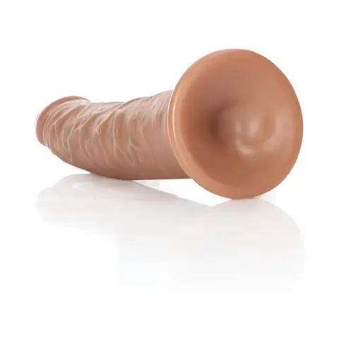 RealRock Realistic 6 in. Slim Dildo With Suction Cup in Tan