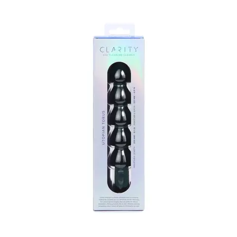 Clarity Utopian Torus Noir Glass Dildo