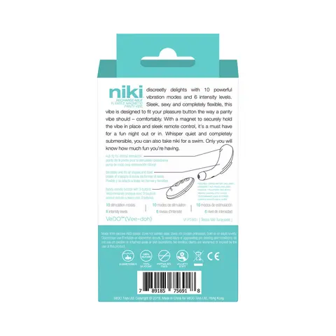 VeDO Niki Rechargeable Panty Vibe Tease Me Turquoise