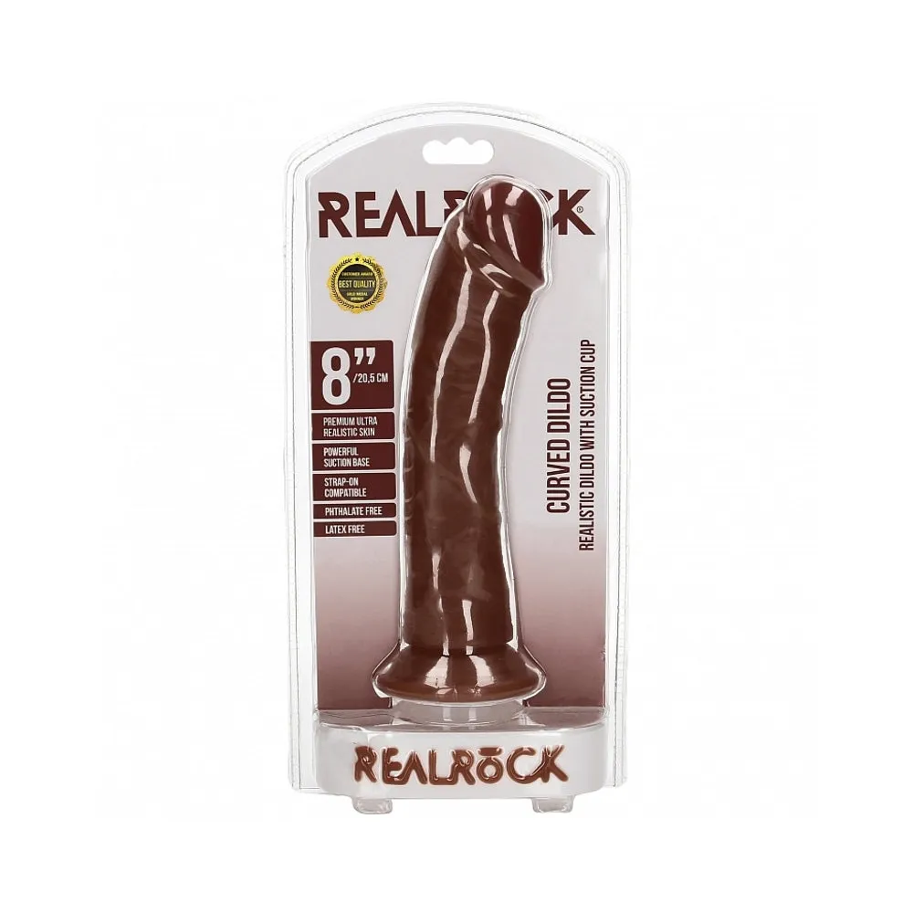 RealRock 8 in. Cock Curved Brown