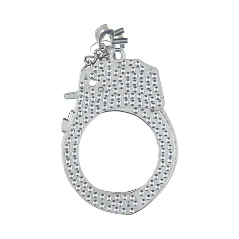 Ouch! Heavy-Duty Diamond Handcuffs in Silver