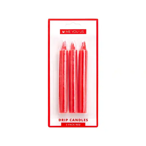 Me You Us Drip Candles 3 Pack in Red