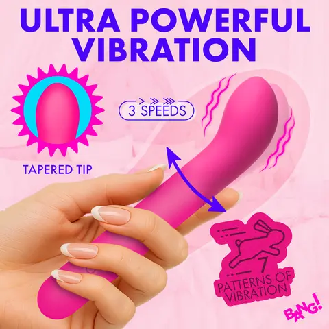 BANG! G-Spot Flexible Silicone Vibrator in Pink