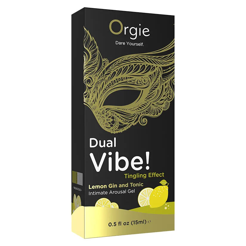 Orgie Dual Vibe! Intimate Arousal Gel Lemon Gin and Tonic