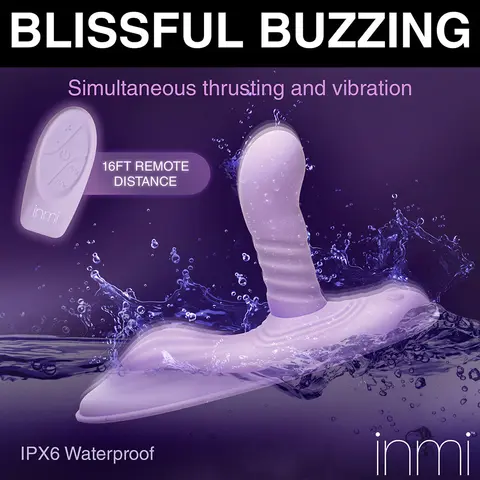 INMI Thrust 'N' Grind Thrusting & Vibrating with Remote Silicone Grinder