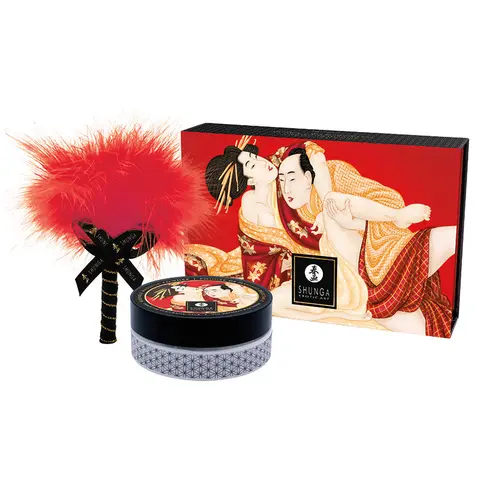 Shunga Kissable Massage Powder Sparkling Strawberry Wine 2.65 oz.