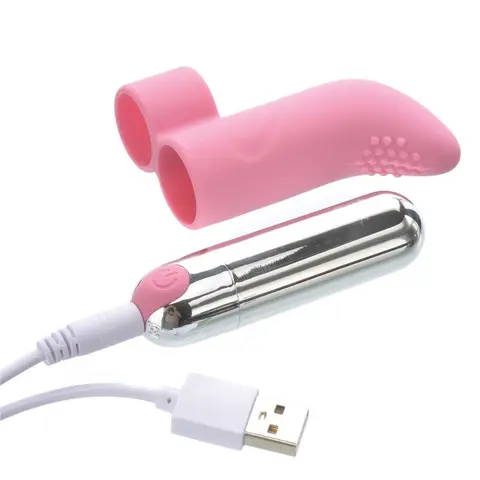 Adam & Eve Silicone Rechargeable Finger Vibe (Bag Packaging)