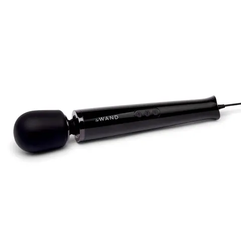 Le Wand Plug-In Vibrating Massager in Black
