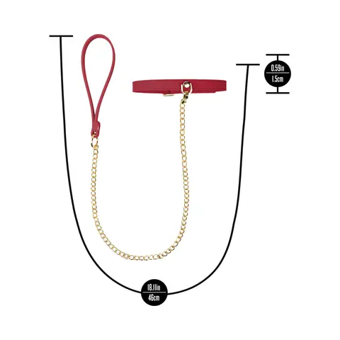 Temptasia Ardor Collar & Leash in Red