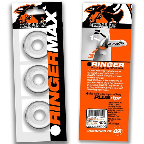 OxBalls Ringer Max 3-Pack in Clear