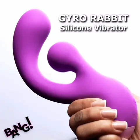 BANG! Gyro Rabbit Silicone Vibrator in Purple