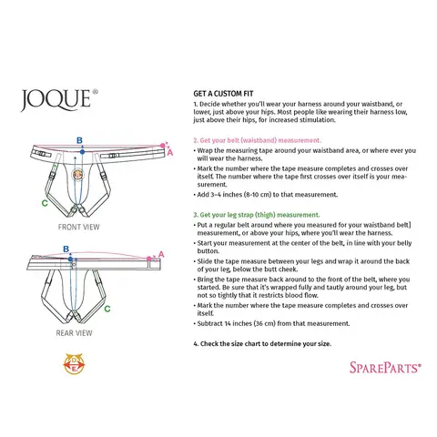 SpareParts Joque Double Strap Harness Pink Size B