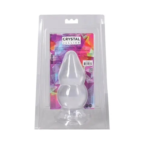 Crystal Jellies Double Pop Plug 6 in. in Clear