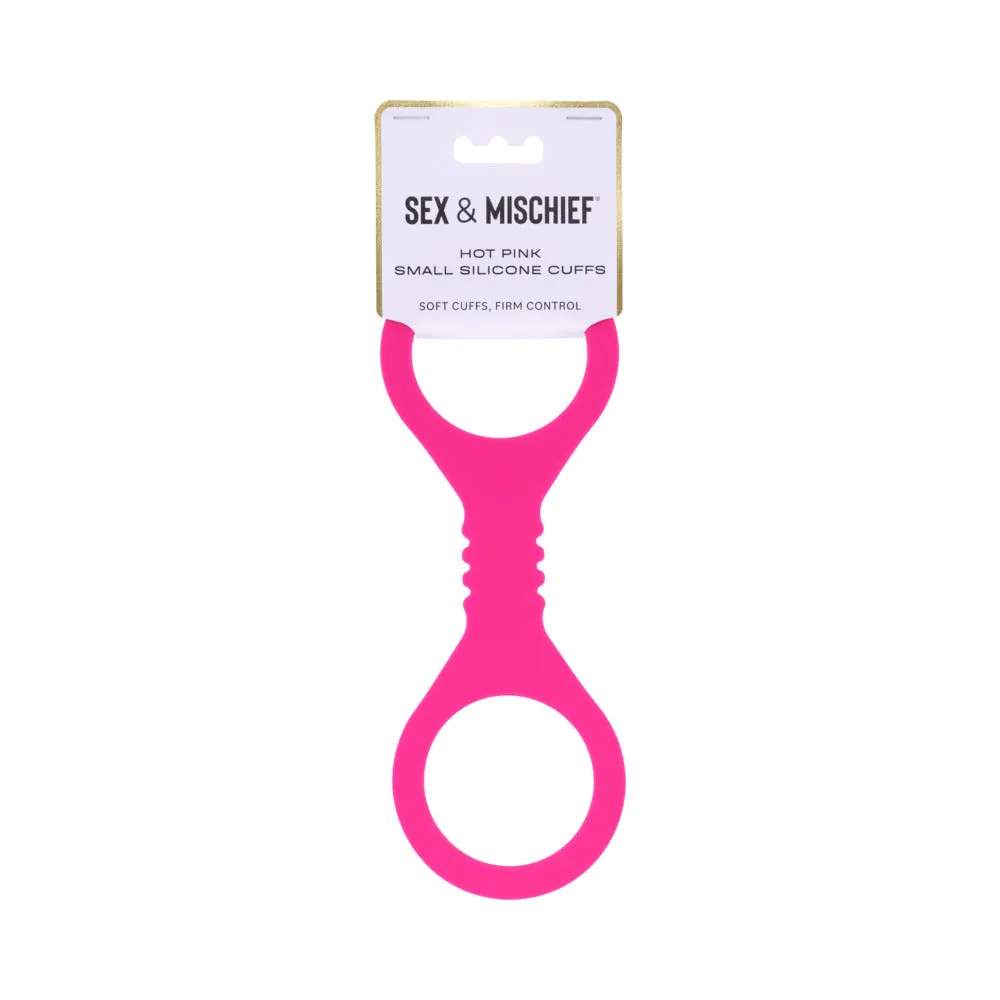 Sportsheets Sex & Mischief Small Hot Pink Silicone Cuffs