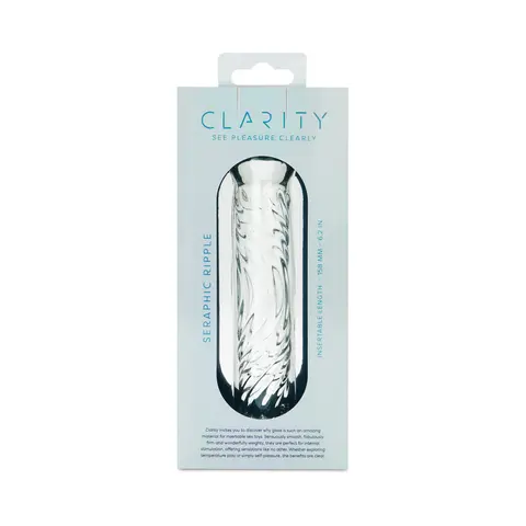Clarity Seraphic Ripple Glass Dildo