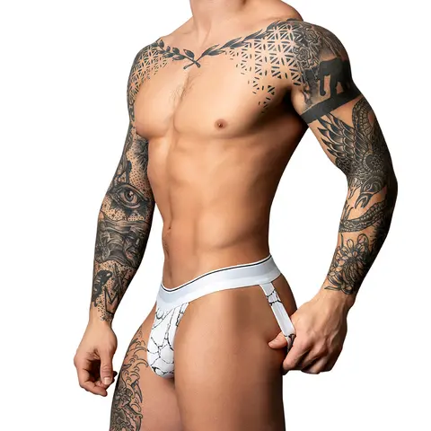 Male Power Soo Cumfy Jock Black/White L/XL