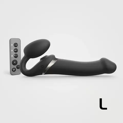 Strap-On-Me Multi Orgasm Bendable Strapless Strap-On Black Large