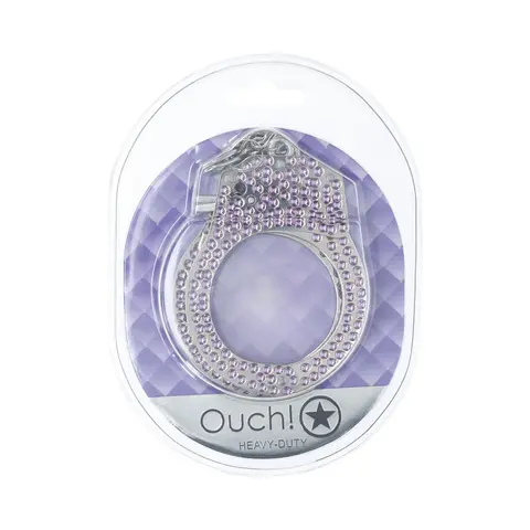 Ouch! Heavy-Duty Diamond Handcuffs in Purple