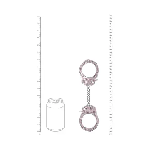 Ouch! Heavy-Duty Diamond Handcuffs in Pink