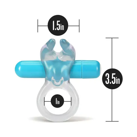 Play with Me Bull Vibrating C-Ring in Blue