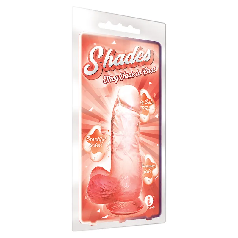 Shades Small 6in Jelly TPR Gradient Dong in Coral