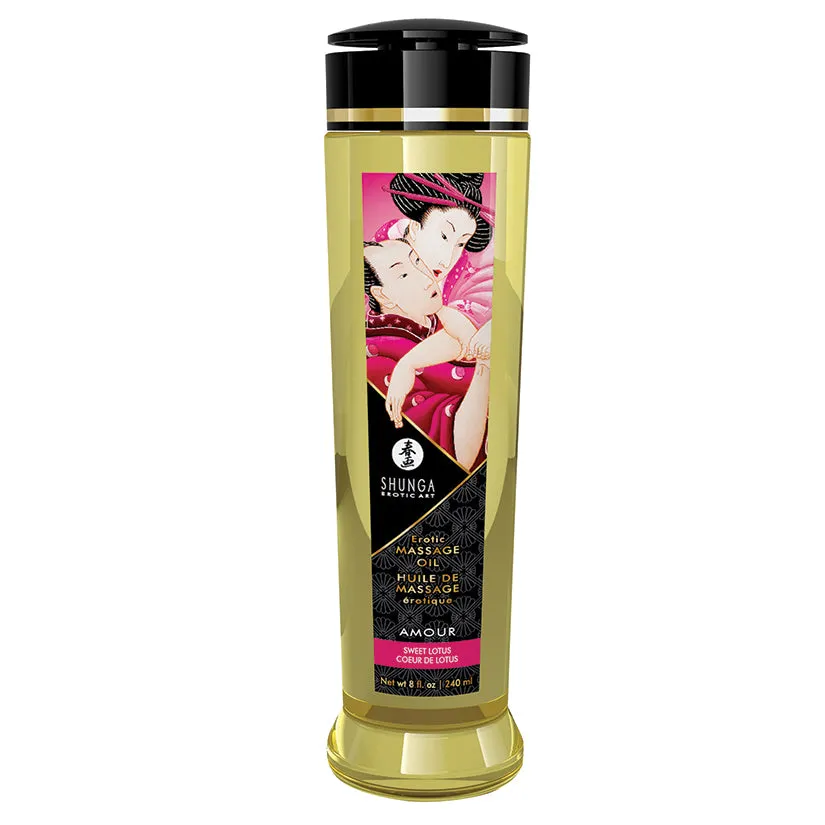 Shunga Erotic Massage Oil Amour Sweet Lotus 8 oz.
