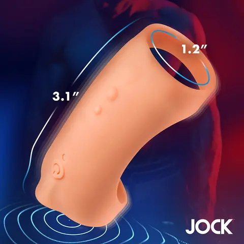 JOCK Vibrating Silicone Penis Sleeve Medium