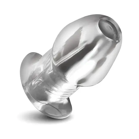 Master Series Dicked Clear Hollow Anal Plug XLarge