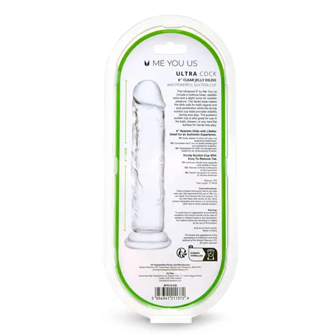 Me You Us Ultracock Clear Jelly 6 in. Dong