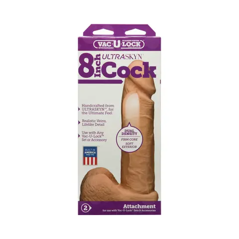 Vac-U-Lock - 8-Inch ULTRASKYN Cock in White