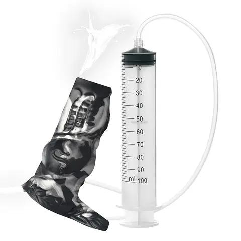 Creature Cocks Night Prowler Squirting Silicone Penis Enhancer Silver