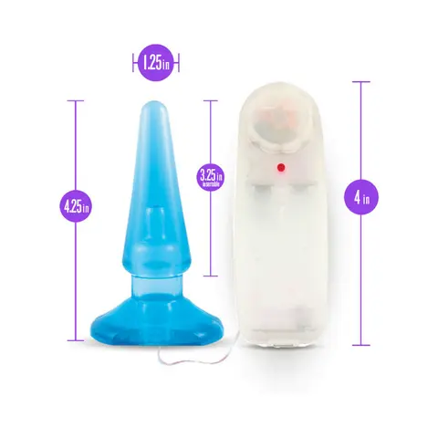 B Yours Basic Anal Pleaser Remote-Controlled Vibrating Anal Plug in Blue
