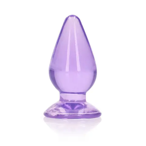 RealRock Crystal Clear 3.5 in. Anal Plug in Purple