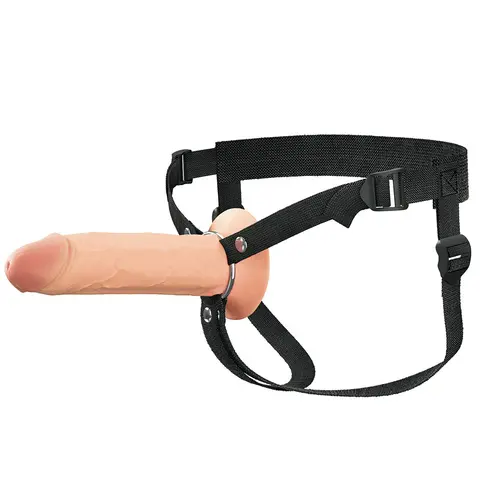 Fantasy X-Tensions Elite Hollow Silicone Strap-On 8 in. in Light