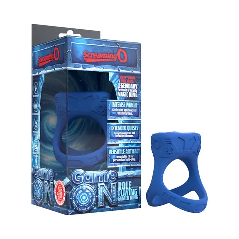 Screaming O Role Playing Game Vibrating Ring in Blue