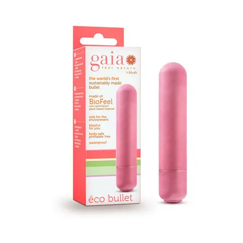 Gaia Eco Bullet Single-Speed Vibrator in Coral