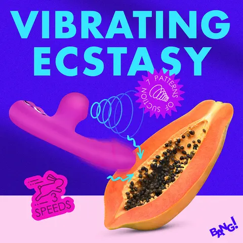 BANG! Mini Suction Rabbit Vibrator in Purple